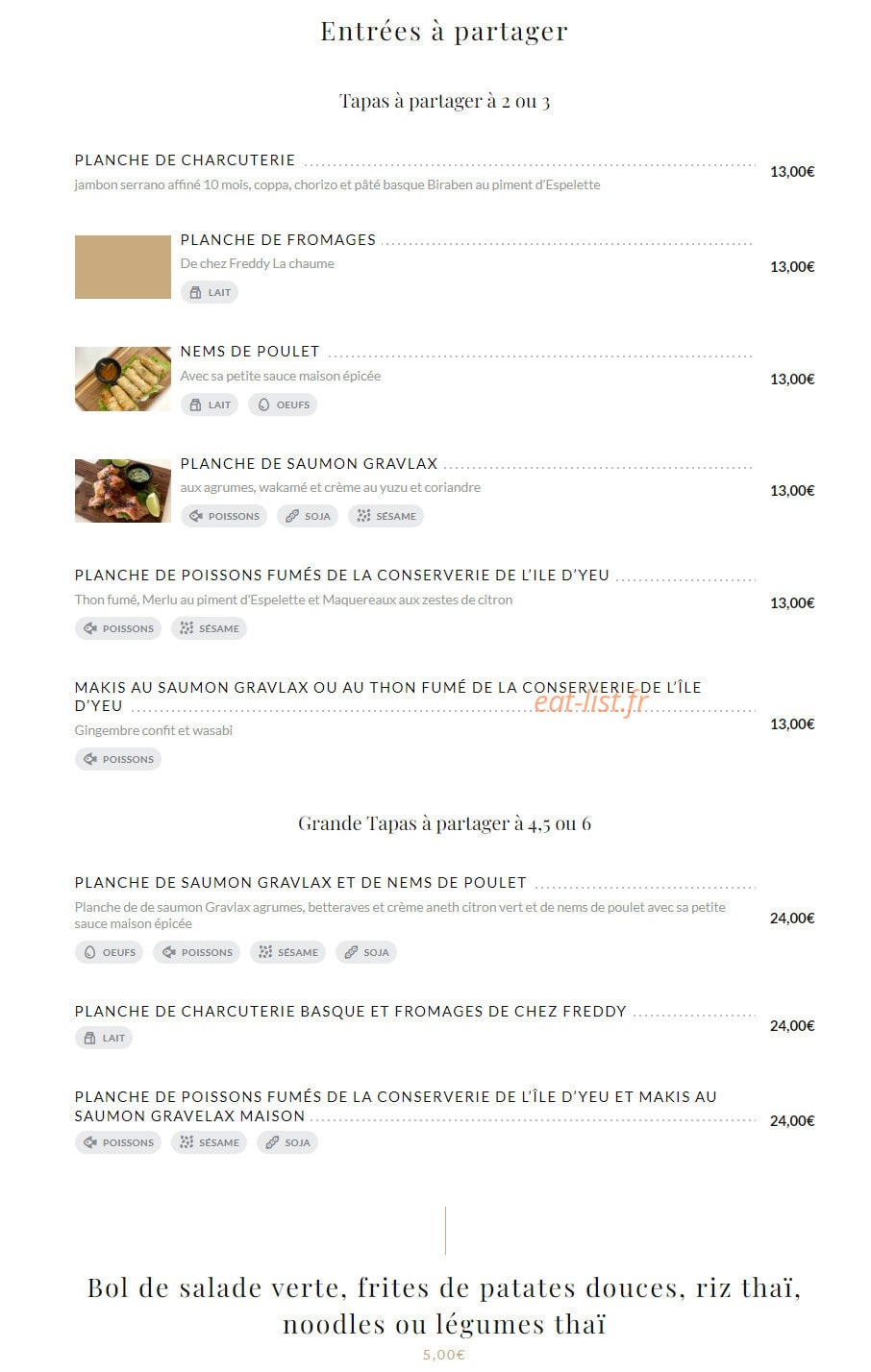 Les Woks d'Arthur — carte page 1
