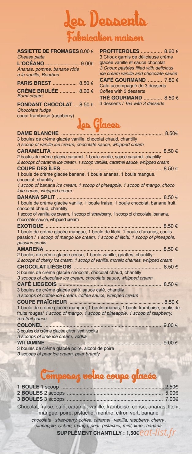 Océan Café — carte page 7