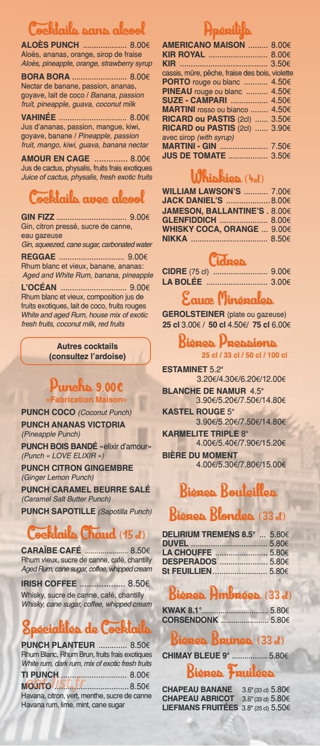 Océan Café — carte page 4