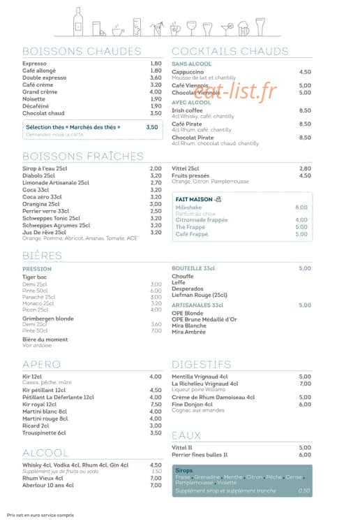 Pizza Bar 12h03 — carte page 4