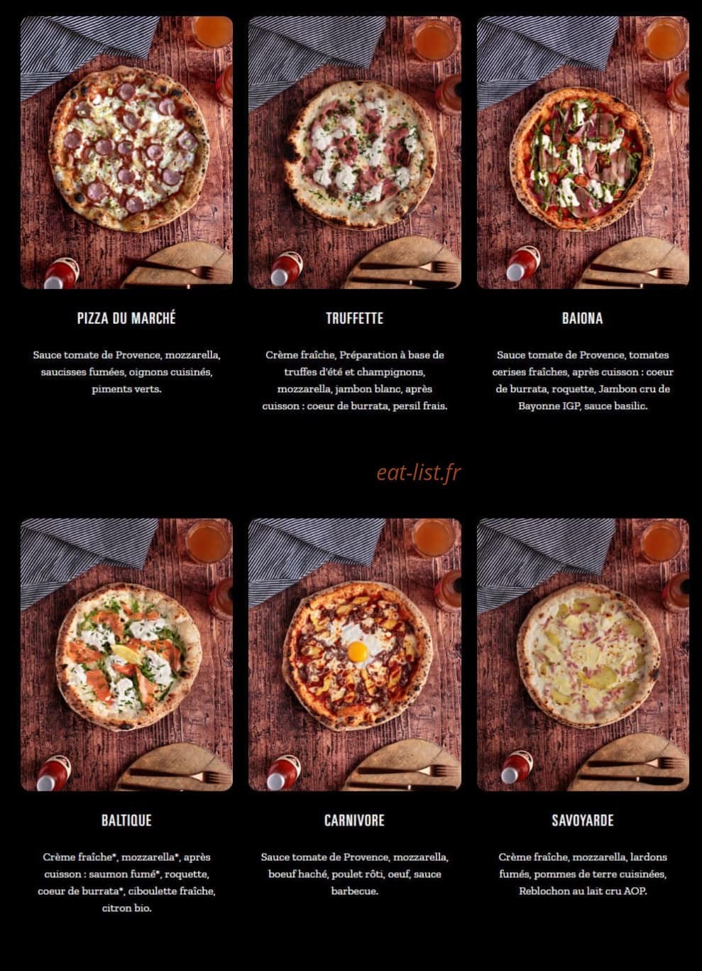 Pizza Cosy — carte page 1