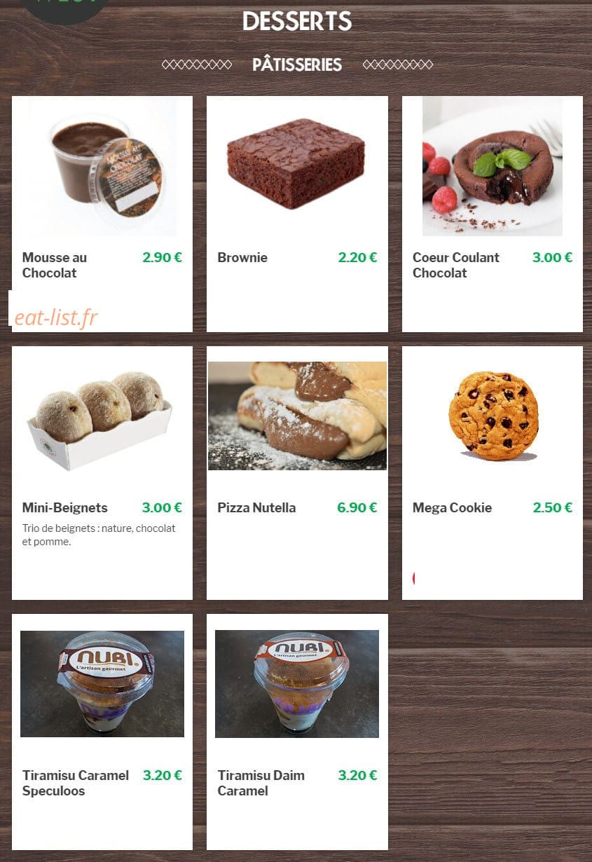 Pizza West — carte page 6