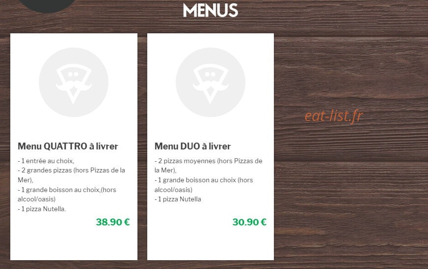 Pizza West — carte page 10