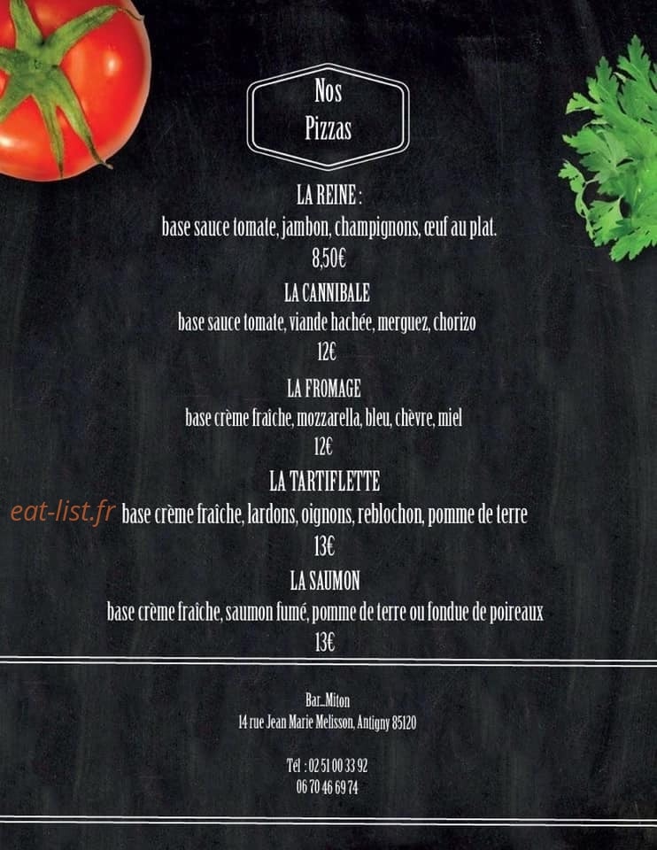 Le BarMiton — carte page 1