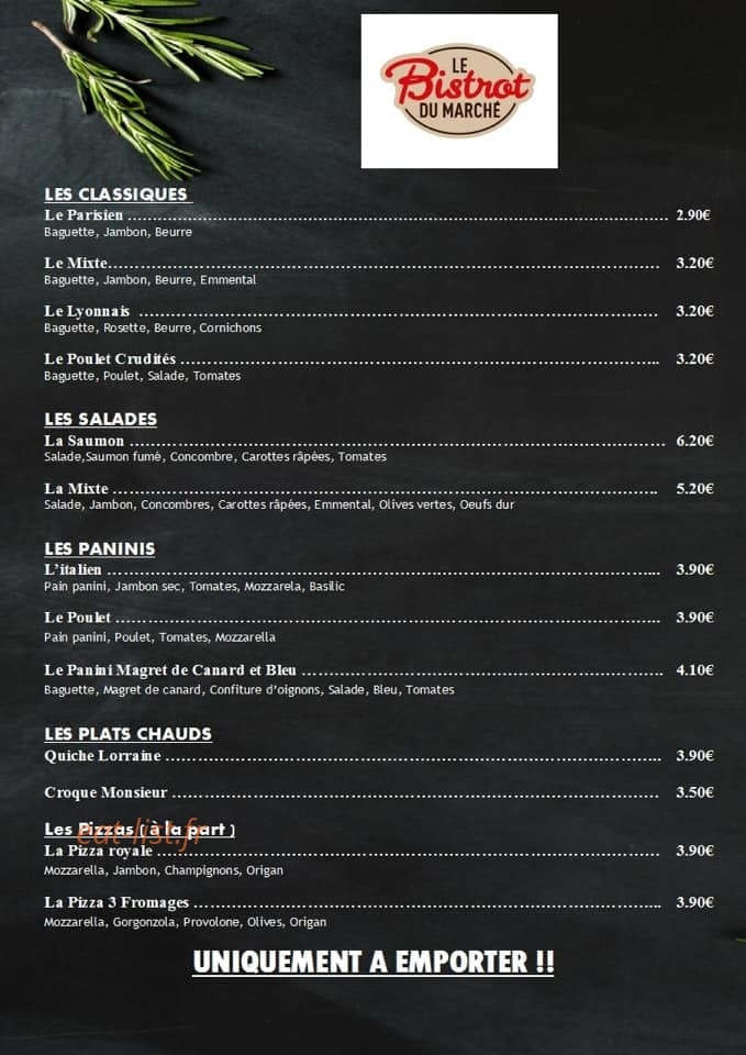 Le Bistrot du Marché — carte page 2