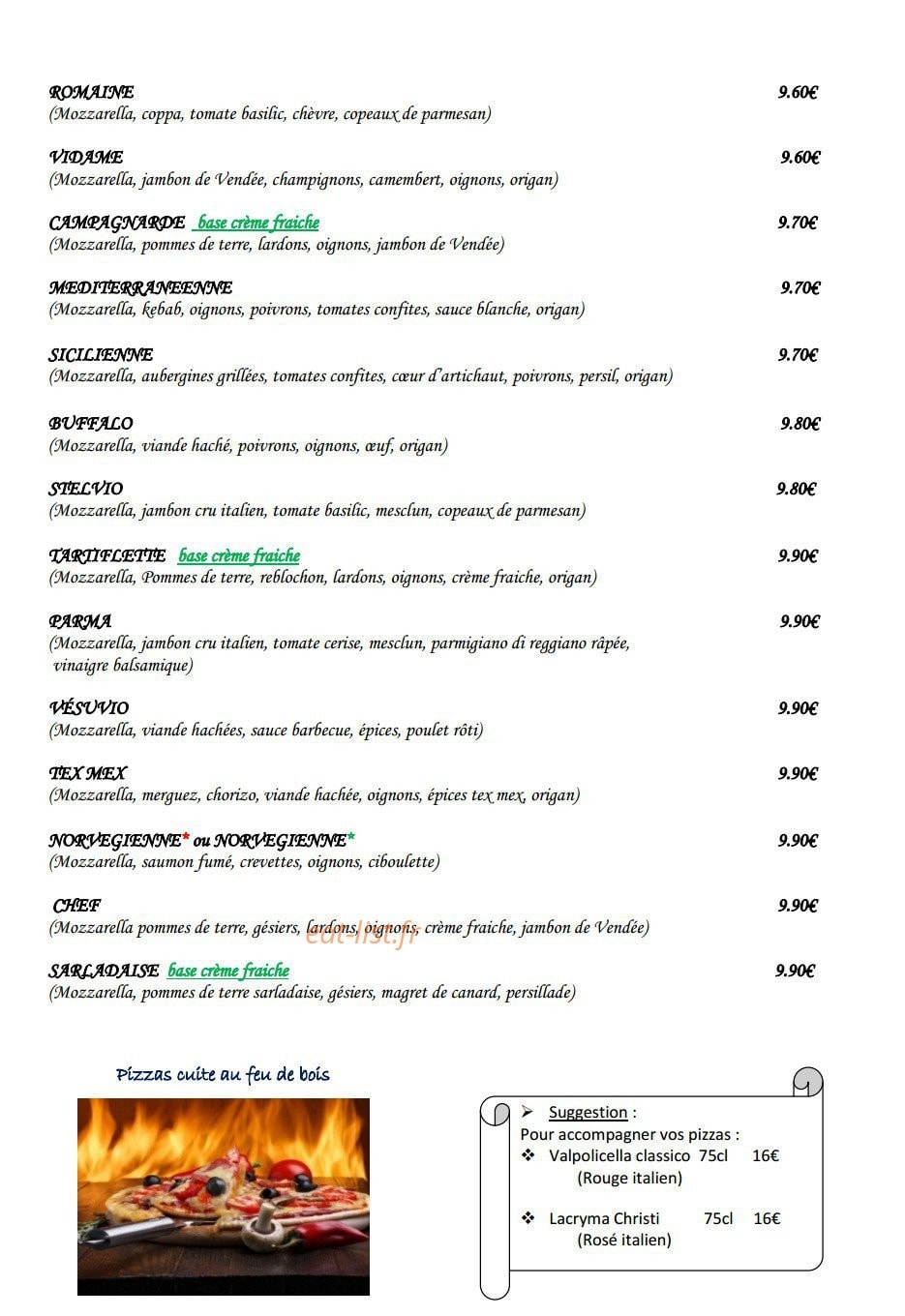 Creperie du vidame — carte page 2