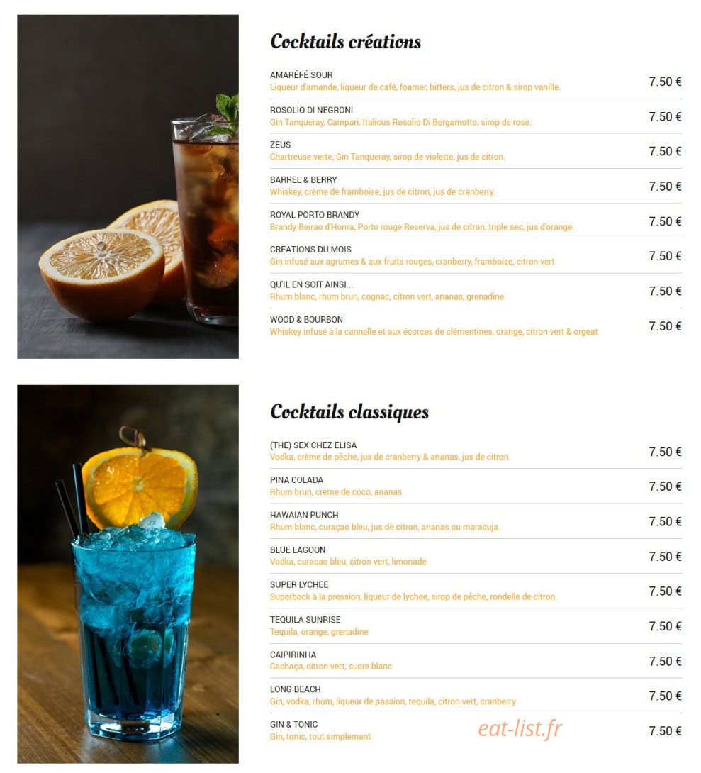 Chez Elisa — carte page 4