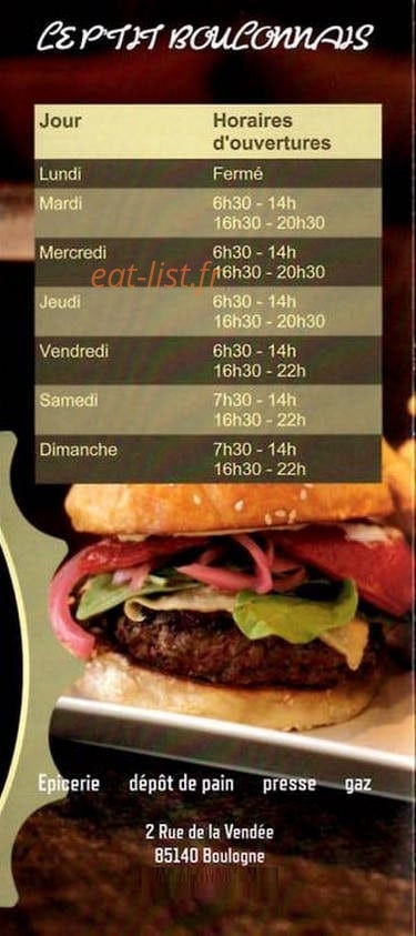 Le p'tit Boulonnais — carte page 6