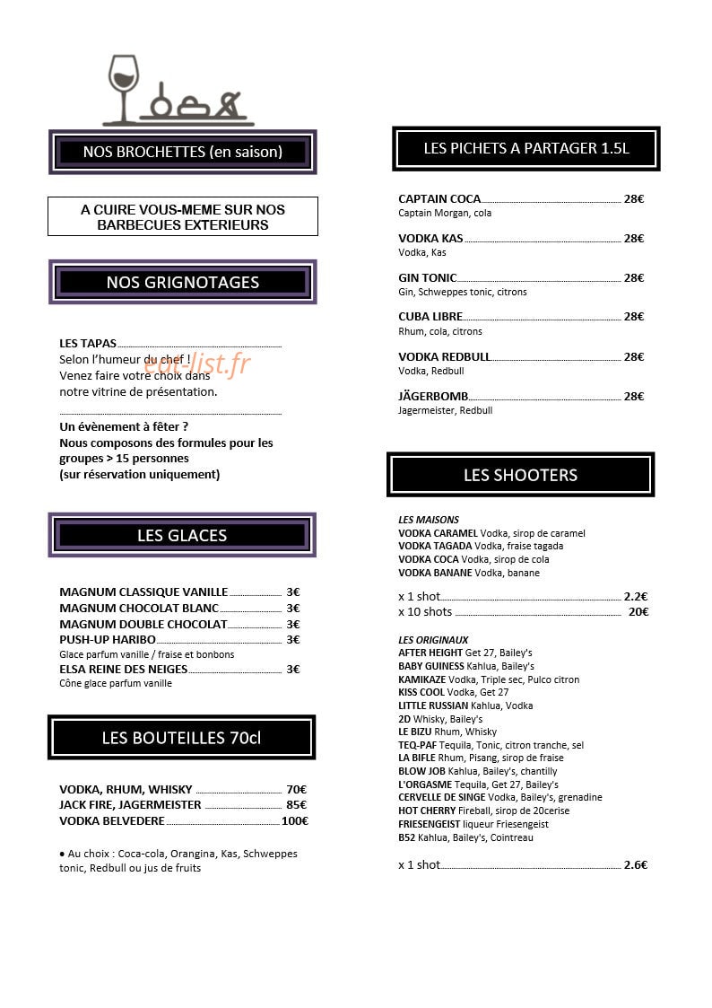 Le White Hop — carte page 7