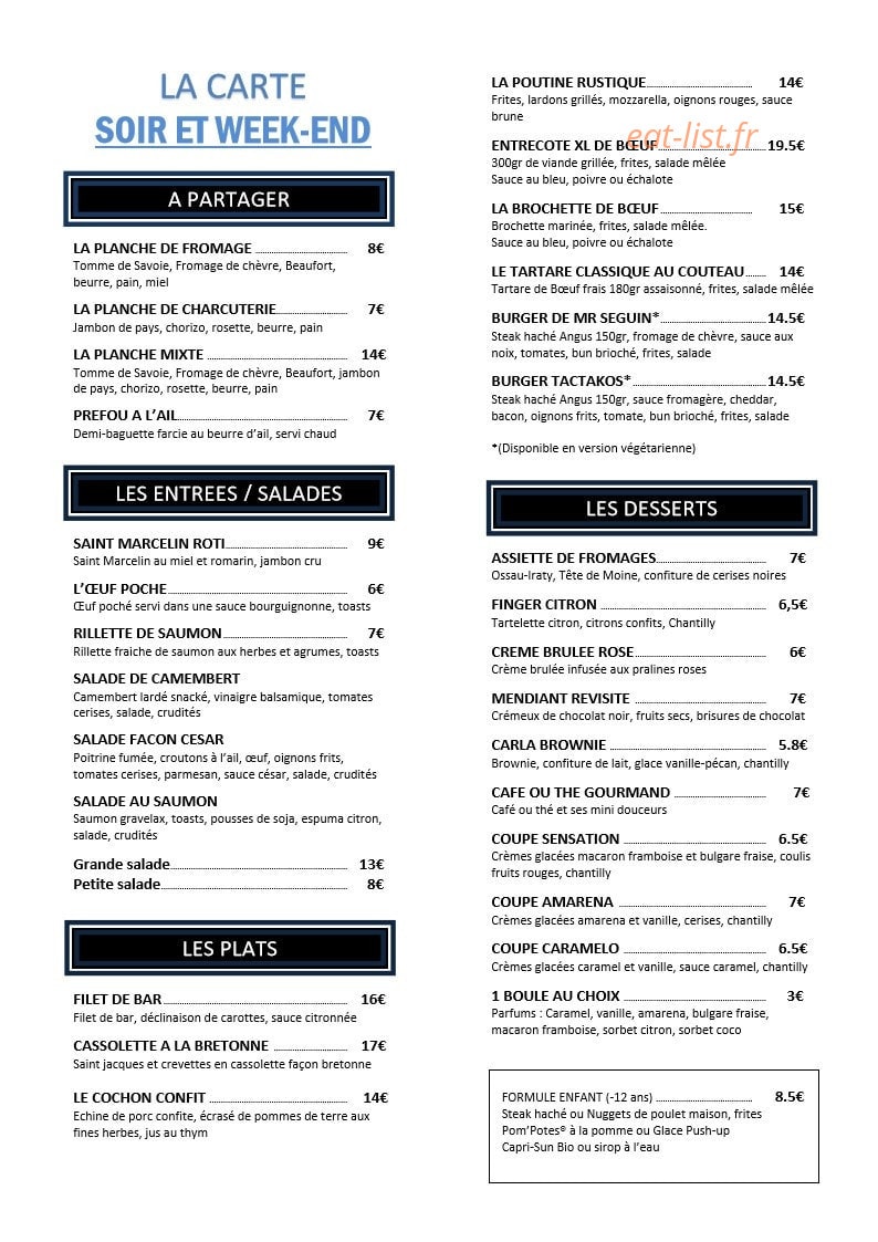 Le White Hop — carte page 2
