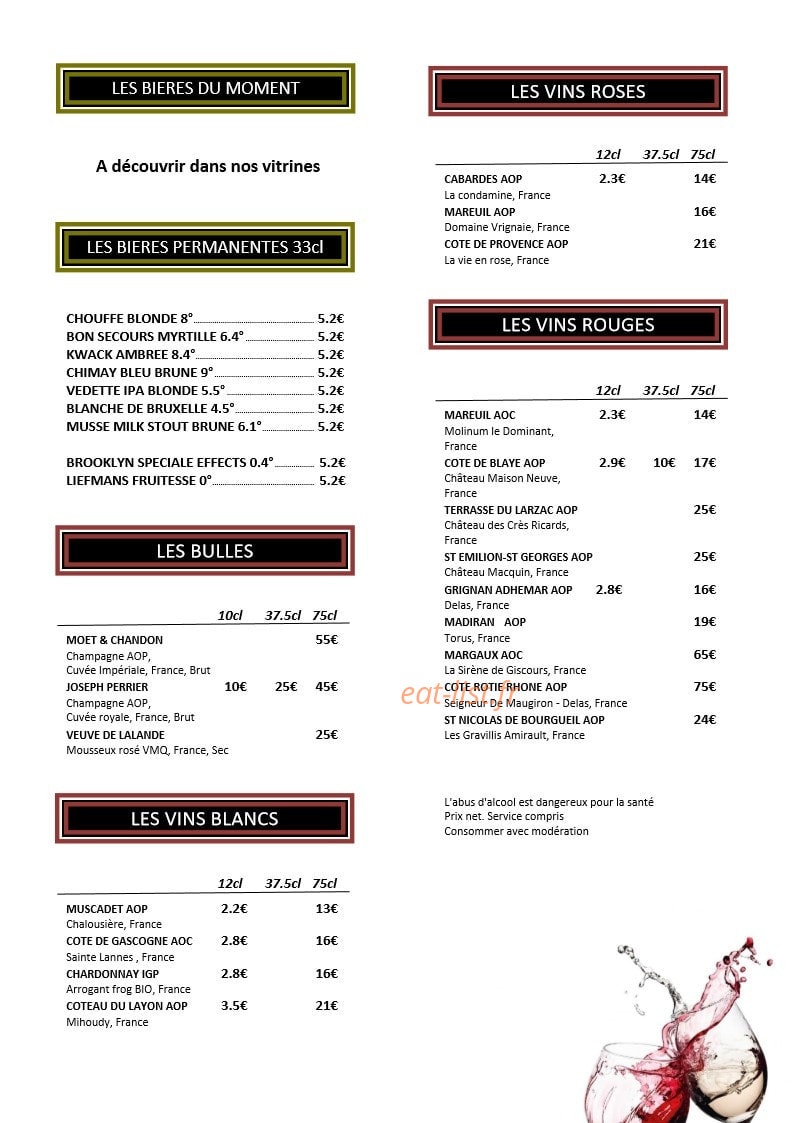 Le White Hop — carte page 6