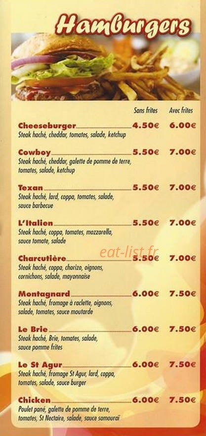 Le Relais St Martin — carte page 1