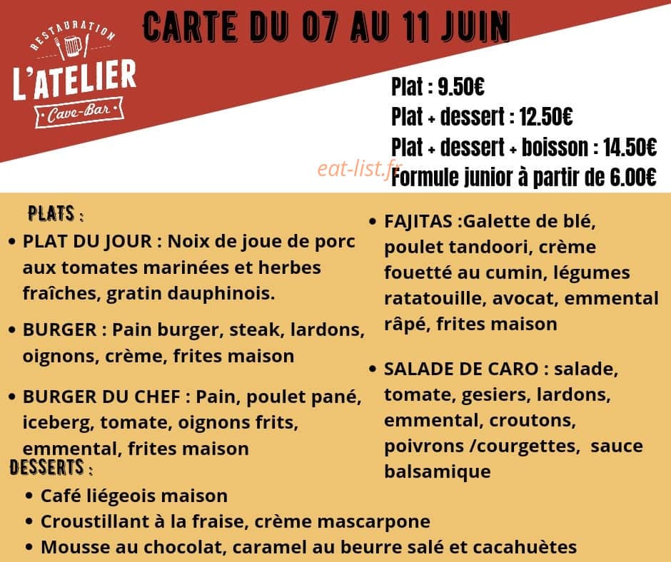 L'Atelier — carte page 1