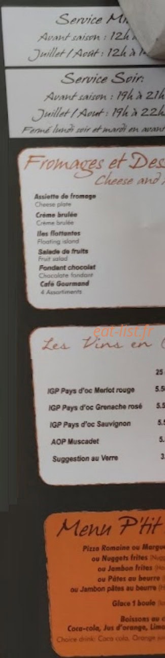 Bar Restaurant l'Embuscade — carte page 4