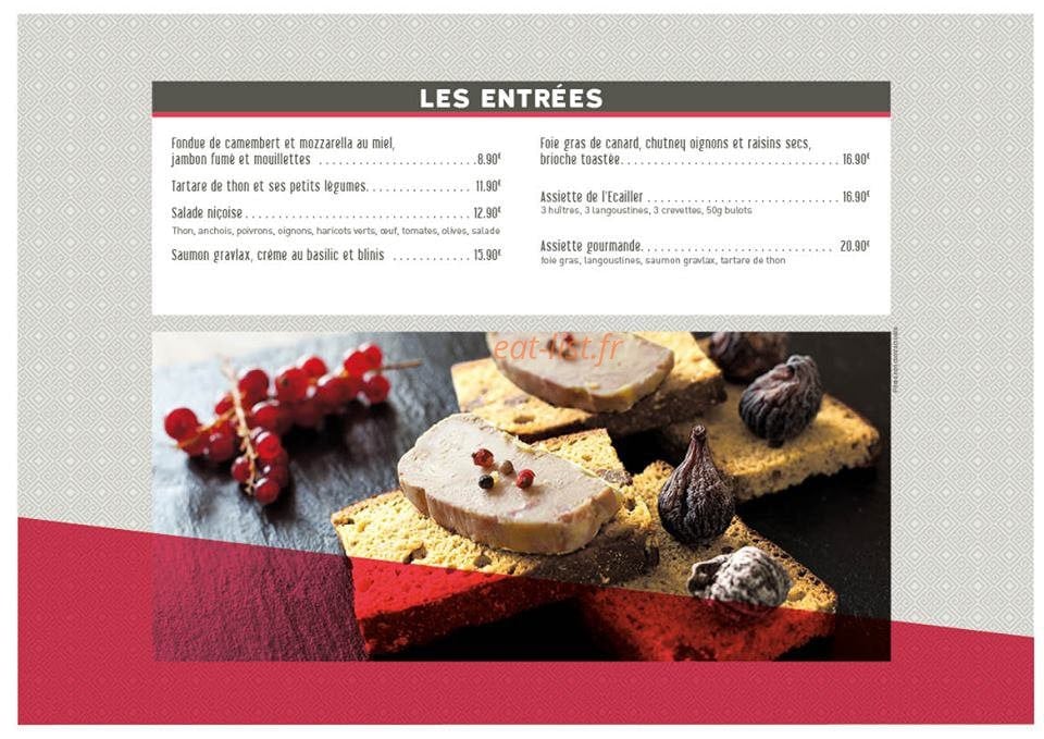 Carte et menu de La Langoust'in à Saint Jean de Monts — Les entrées