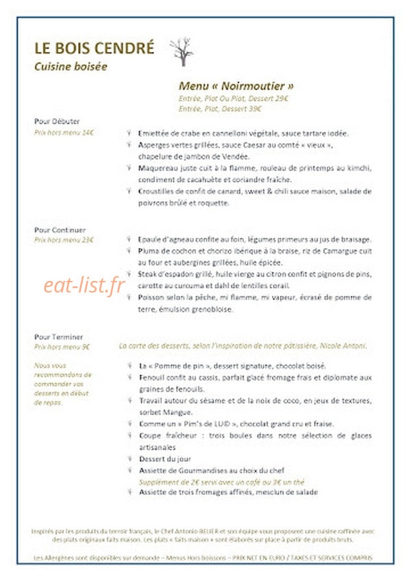 Le Bois Cendré — carte page 1