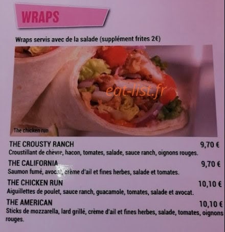 Twist Diner Café — carte page 8