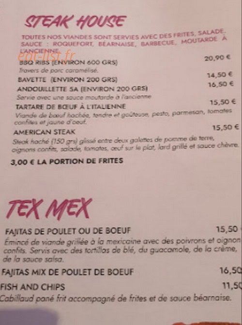 Twist Diner Café — carte page 4