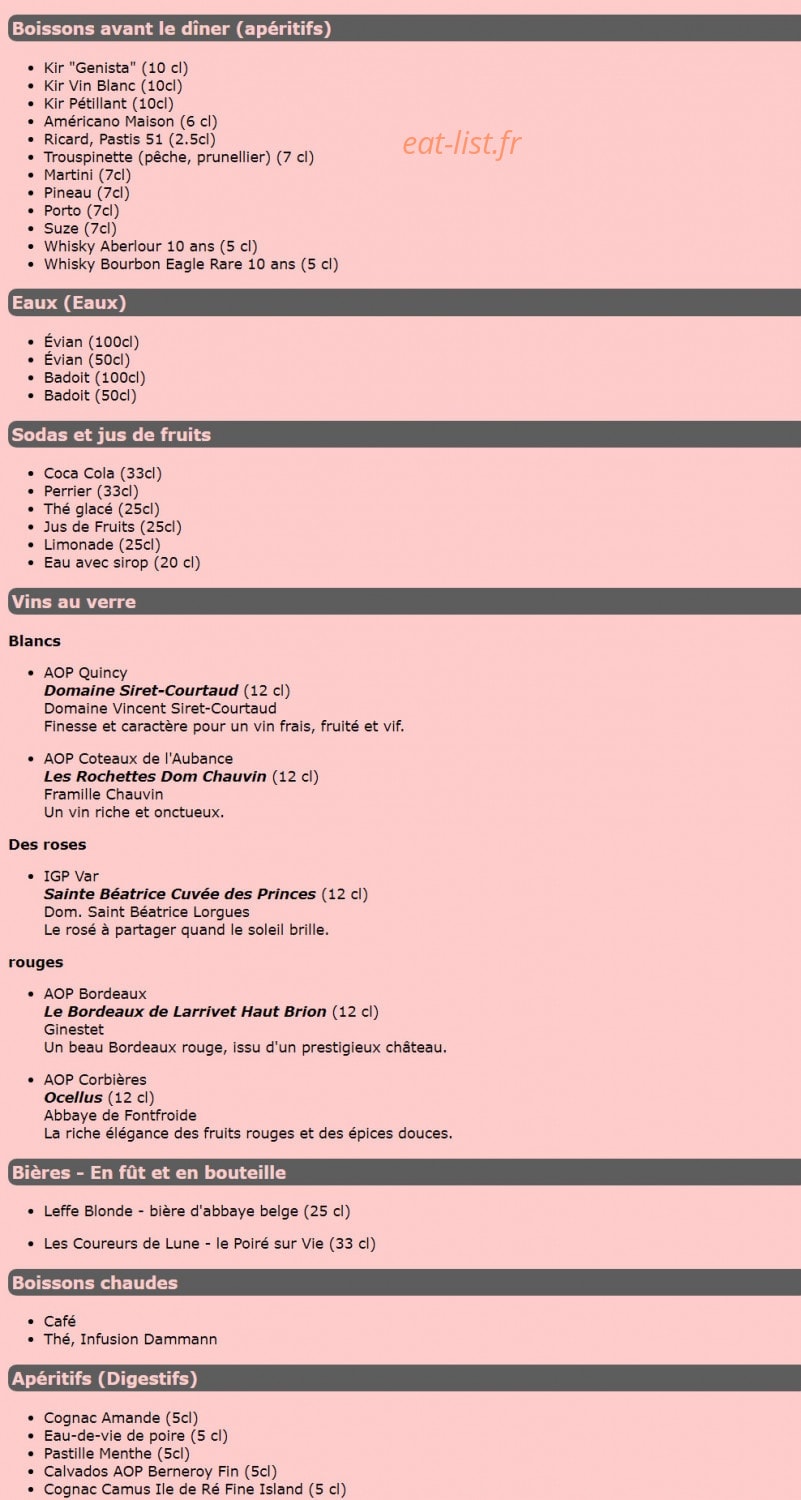 Le Genista — carte page 2
