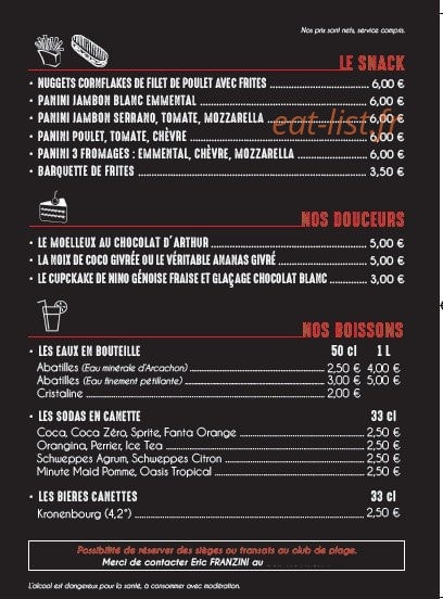 La Cabane d'Arthur — carte page 4