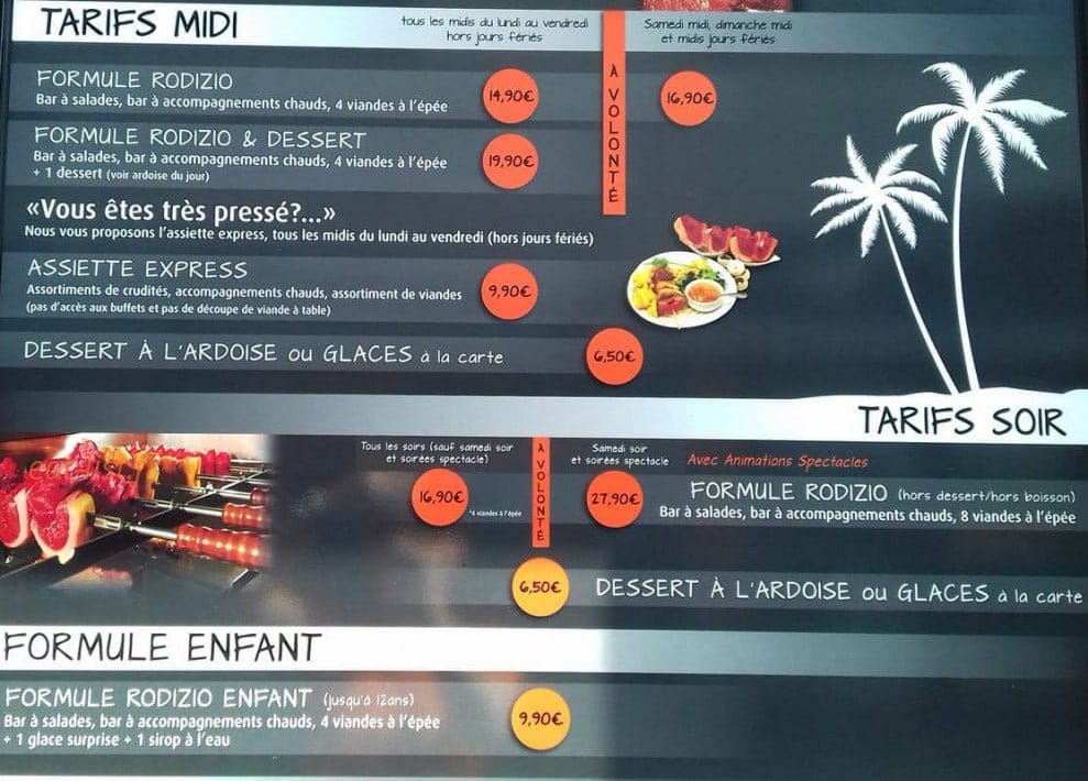 Le sable show — carte page 1