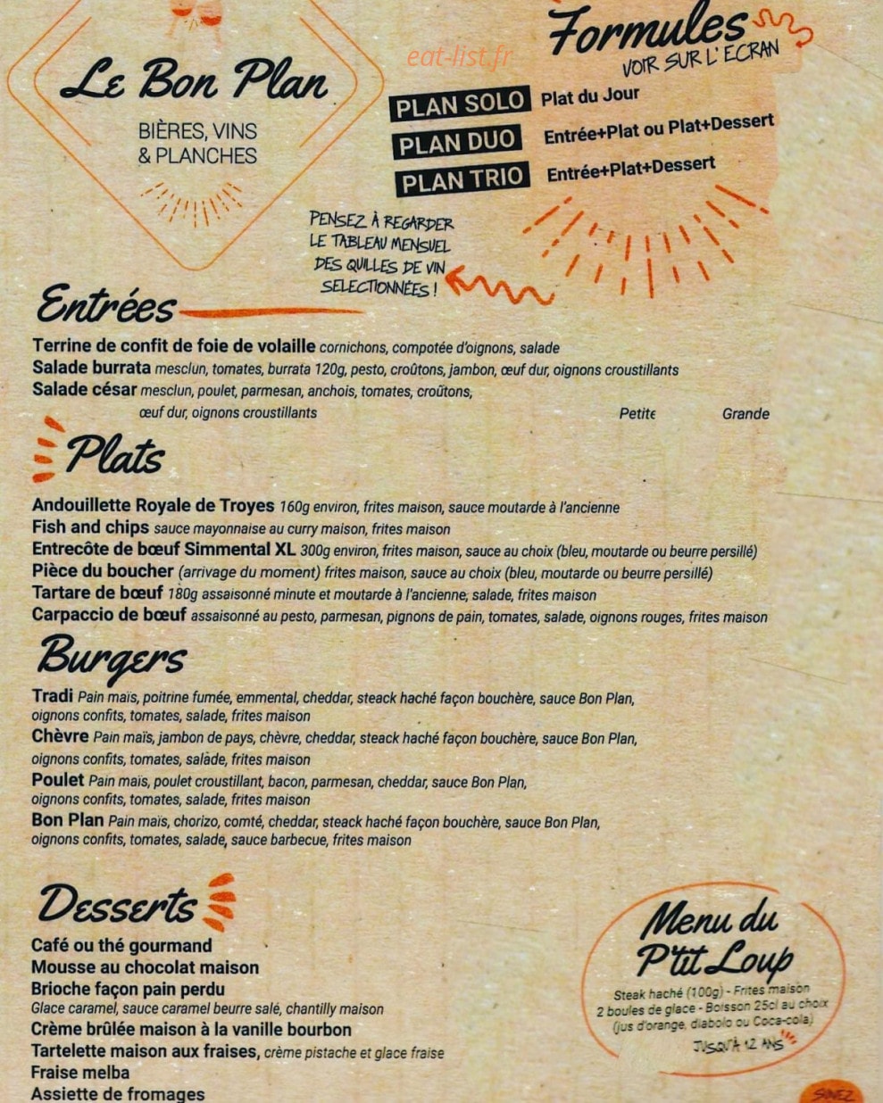 Le bon plan — carte page 1