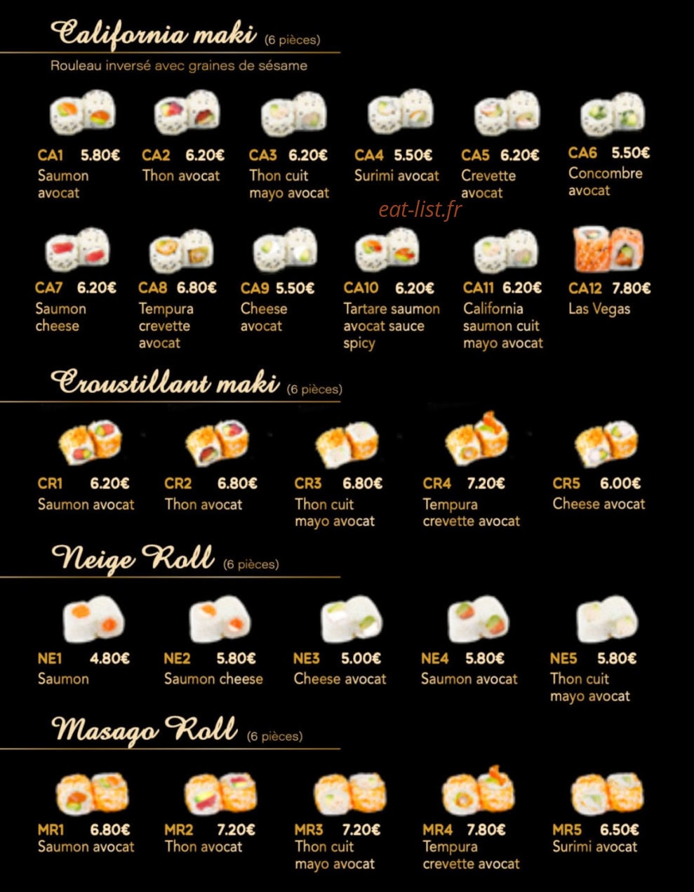 Aki sushi — carte page 3