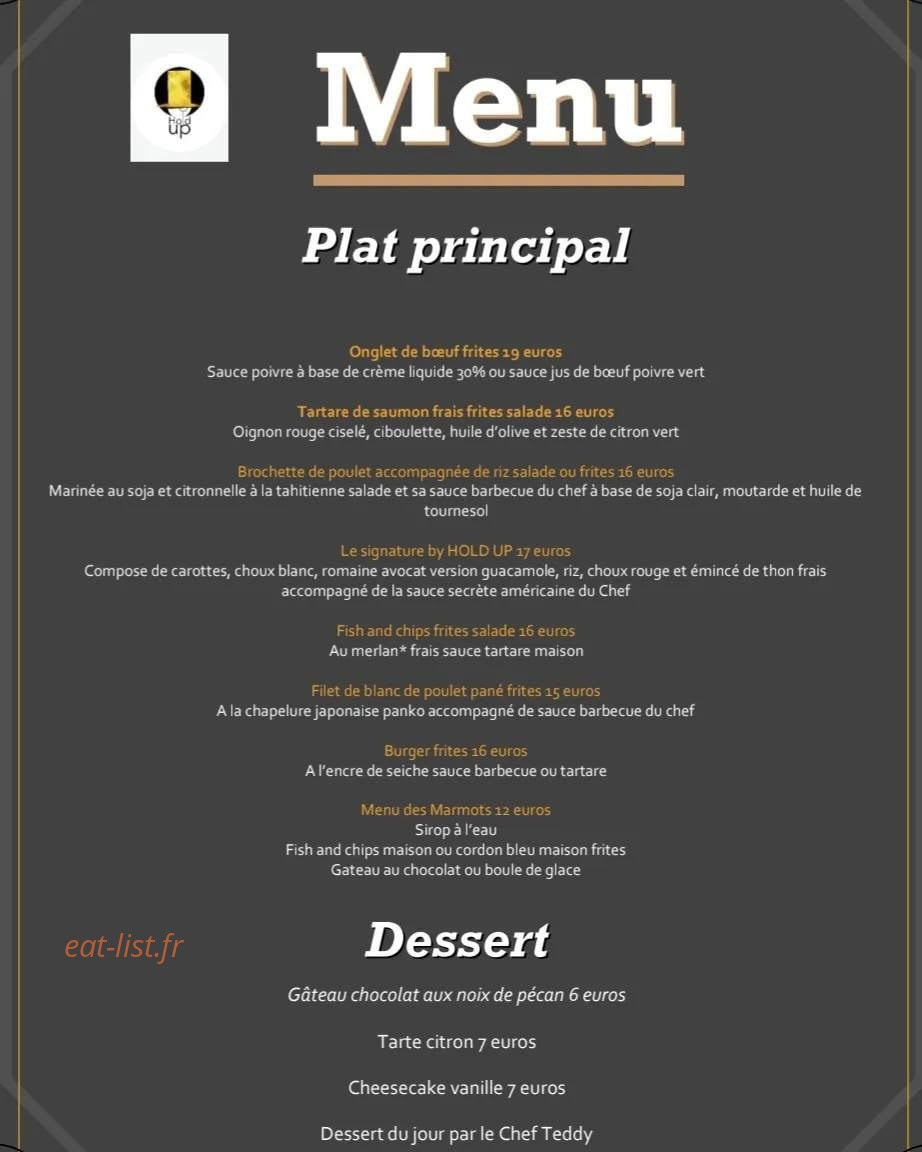 Hold Up — carte page 1