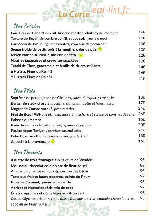 La Glycine — carte page 2