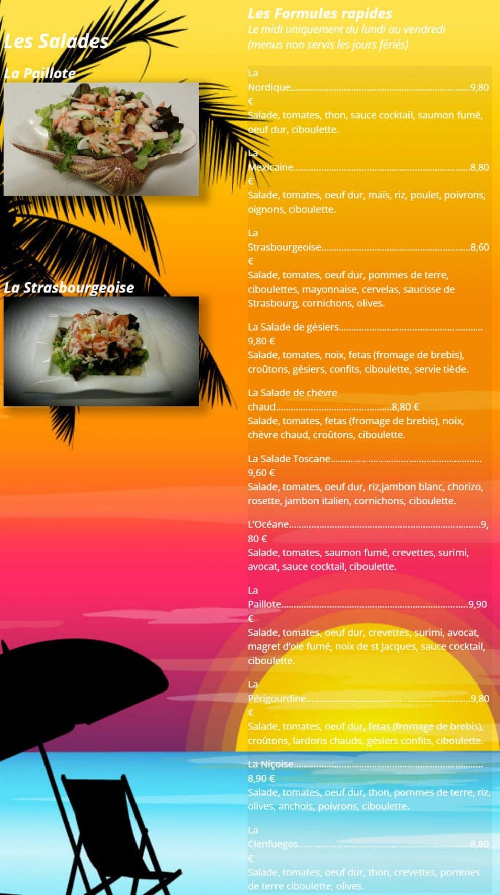 La Paillote — carte page 1