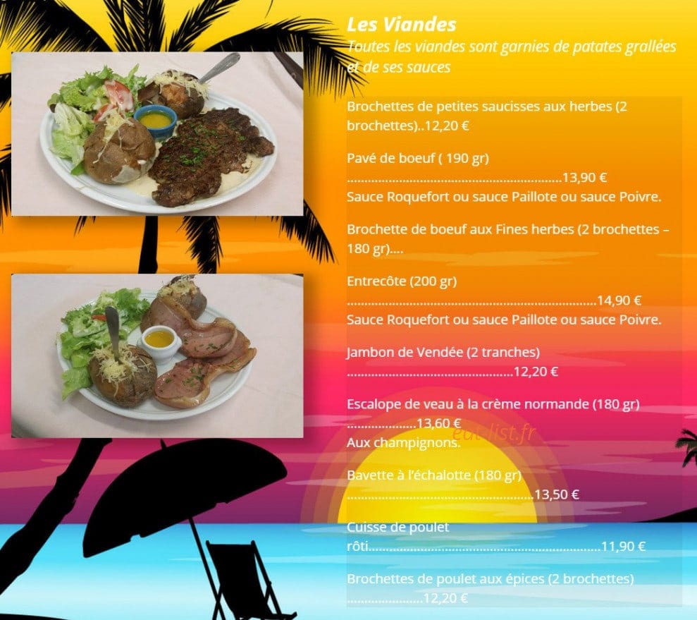 La Paillote — carte page 4