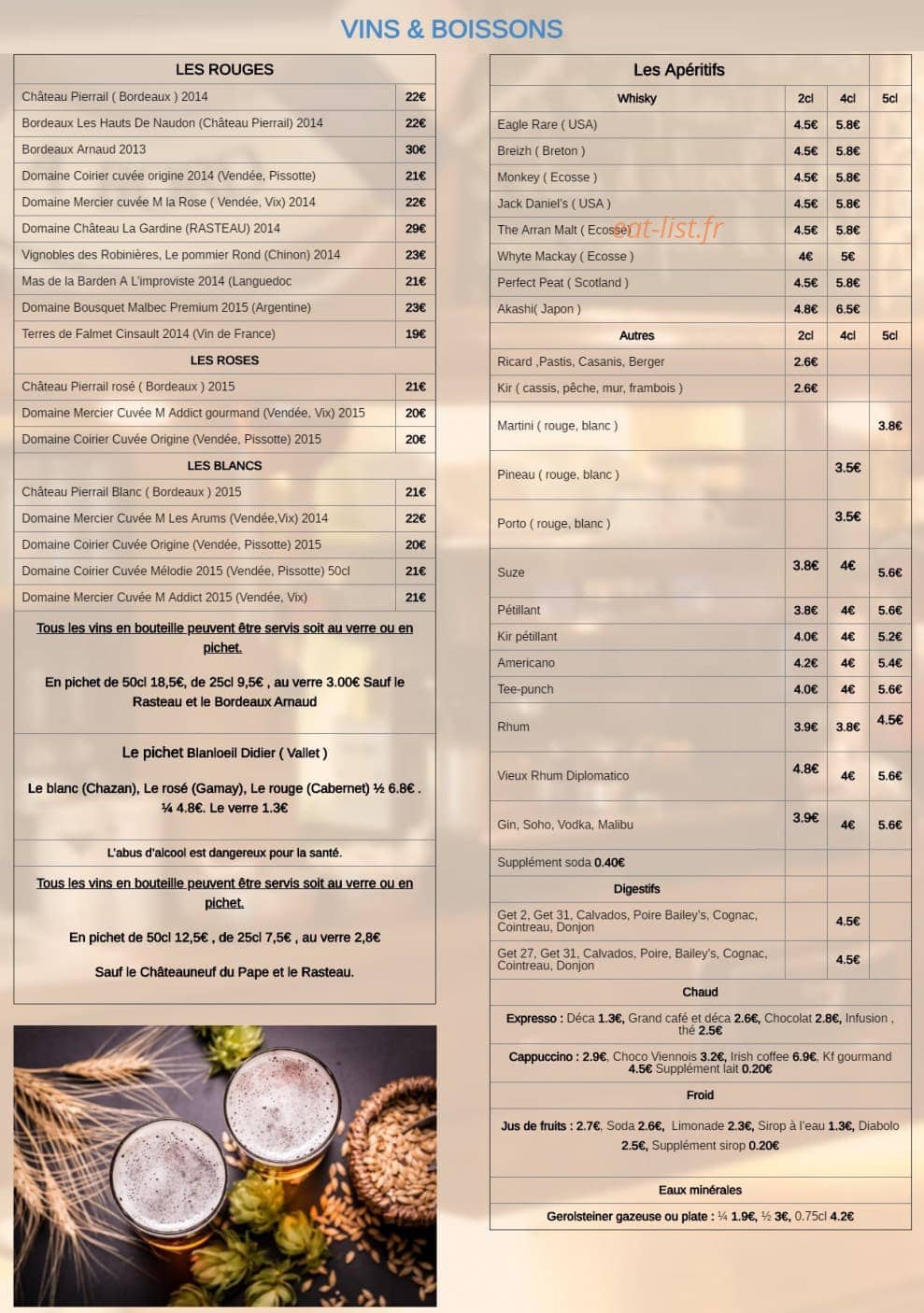 Le Cap'tain — carte page 8