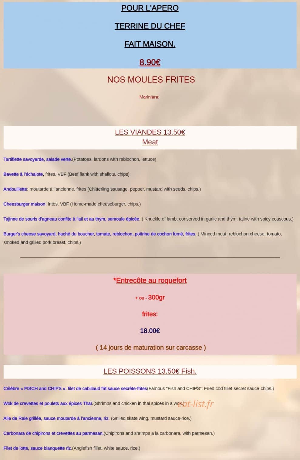 Le Cap'tain — carte page 2