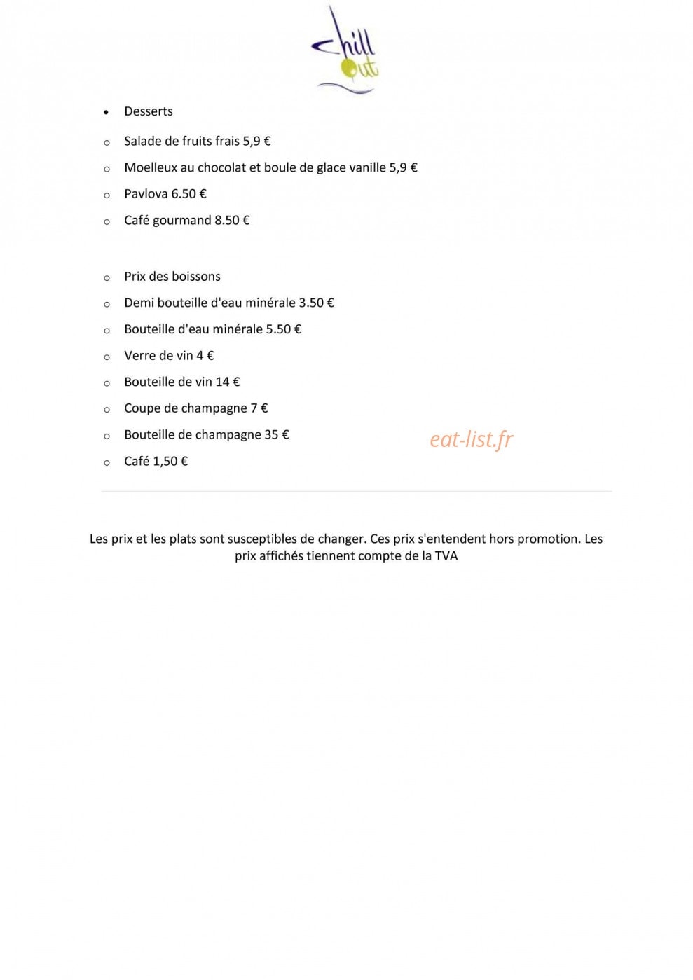 Chill-Out — carte page 2