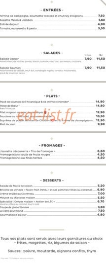 L'Atelier de Leo — carte page 1