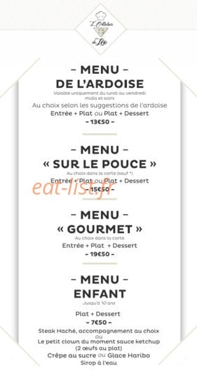 L'Atelier de Leo — carte page 2