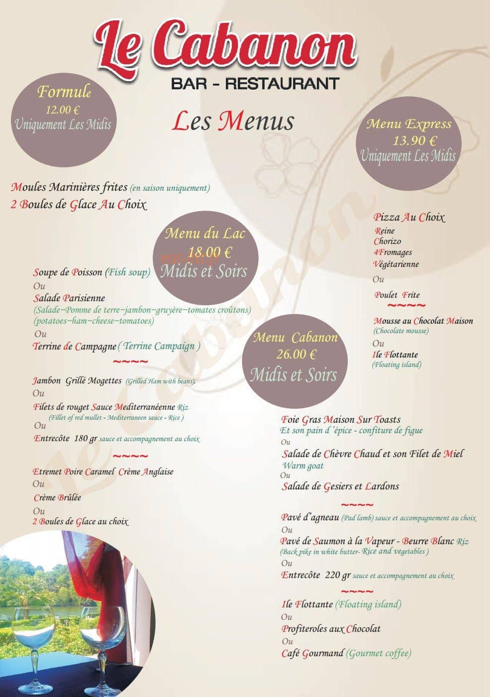 Le Cabanon — carte page 6