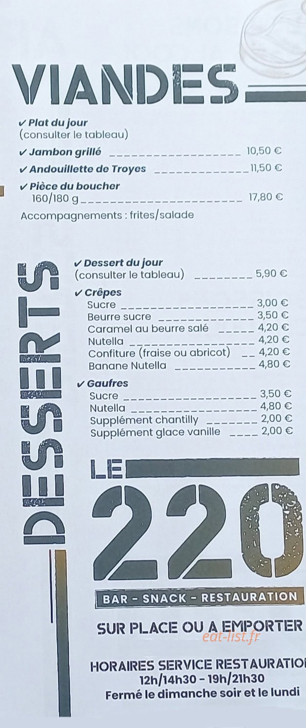 Le 220 — carte page 1