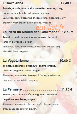 Le Moulin des Gourmands — carte page 4