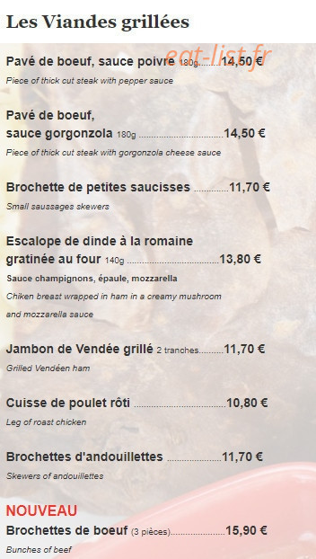 Le Moulin des Gourmands — carte page 11