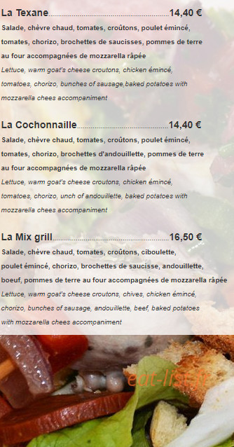 Le Moulin des Gourmands — carte page 13