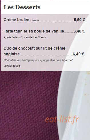 Le Moulin des Gourmands — carte page 18