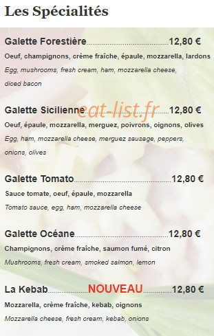 Le Moulin des Gourmands — carte page 16