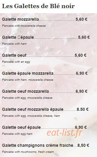 Le Moulin des Gourmands — carte page 15