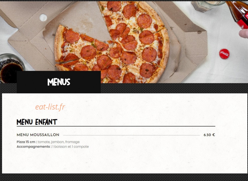 L'or en Pizza — carte page 5