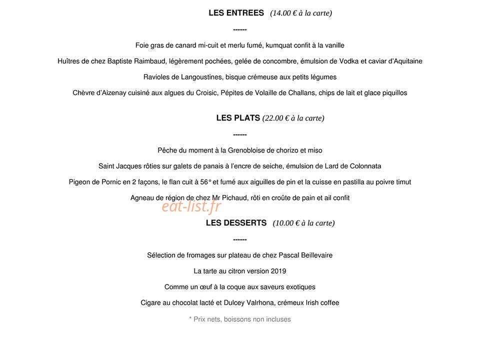 L' écume gourmande — carte page 2