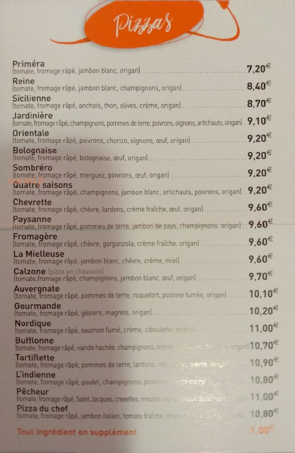 La Bufflonne — carte page 1