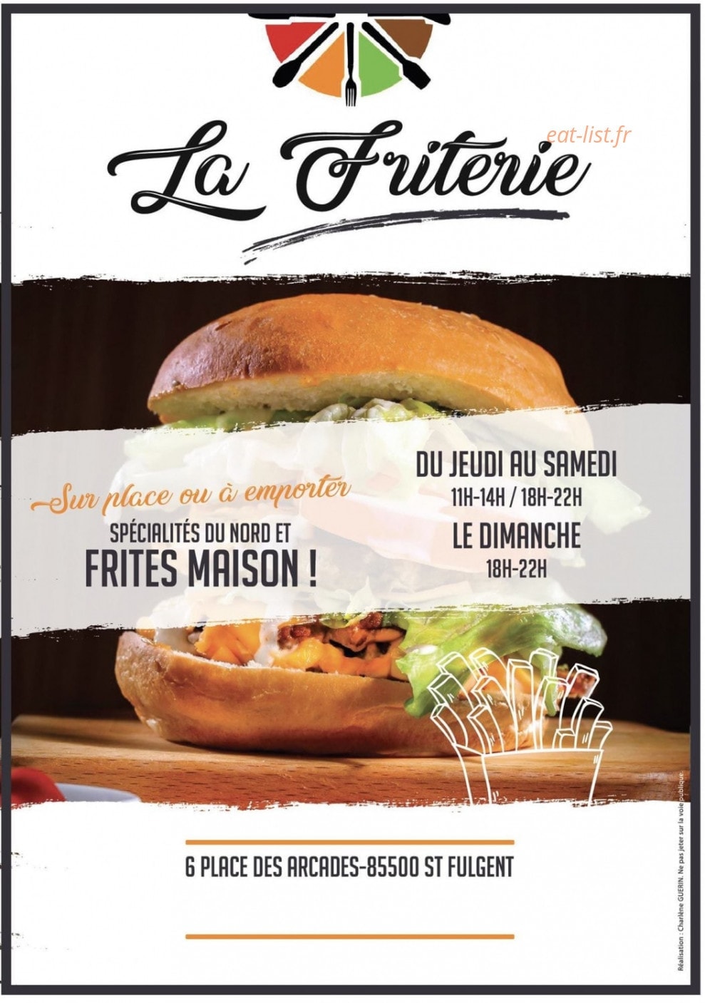Carte et menu La Friterie Saint Fulgent