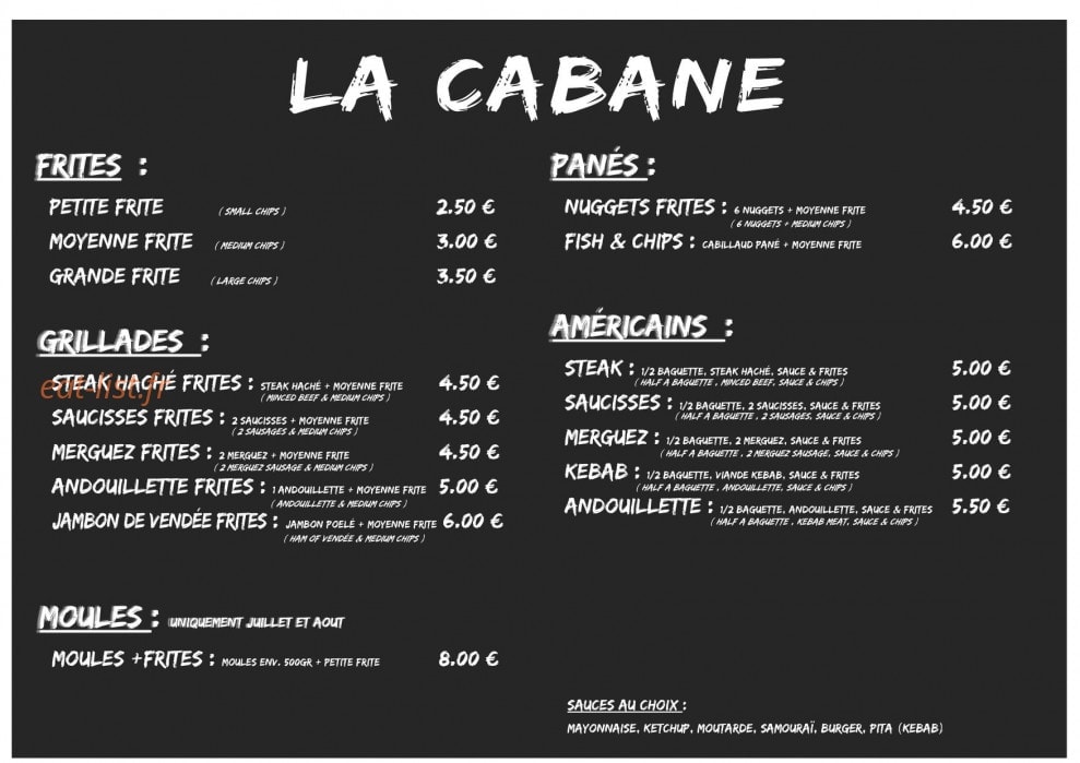 La cabane — carte page 1