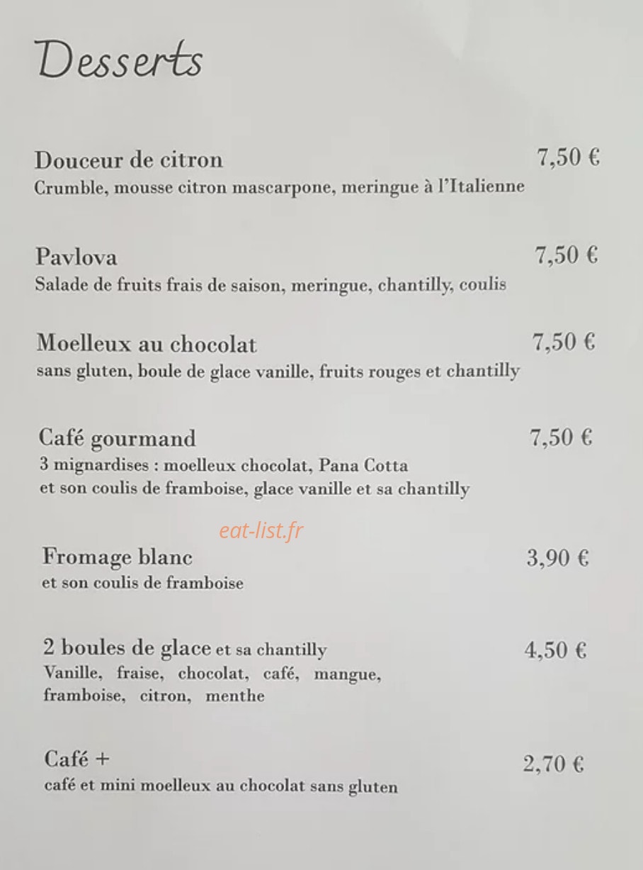 Au Fil Des Saisons — carte page 5